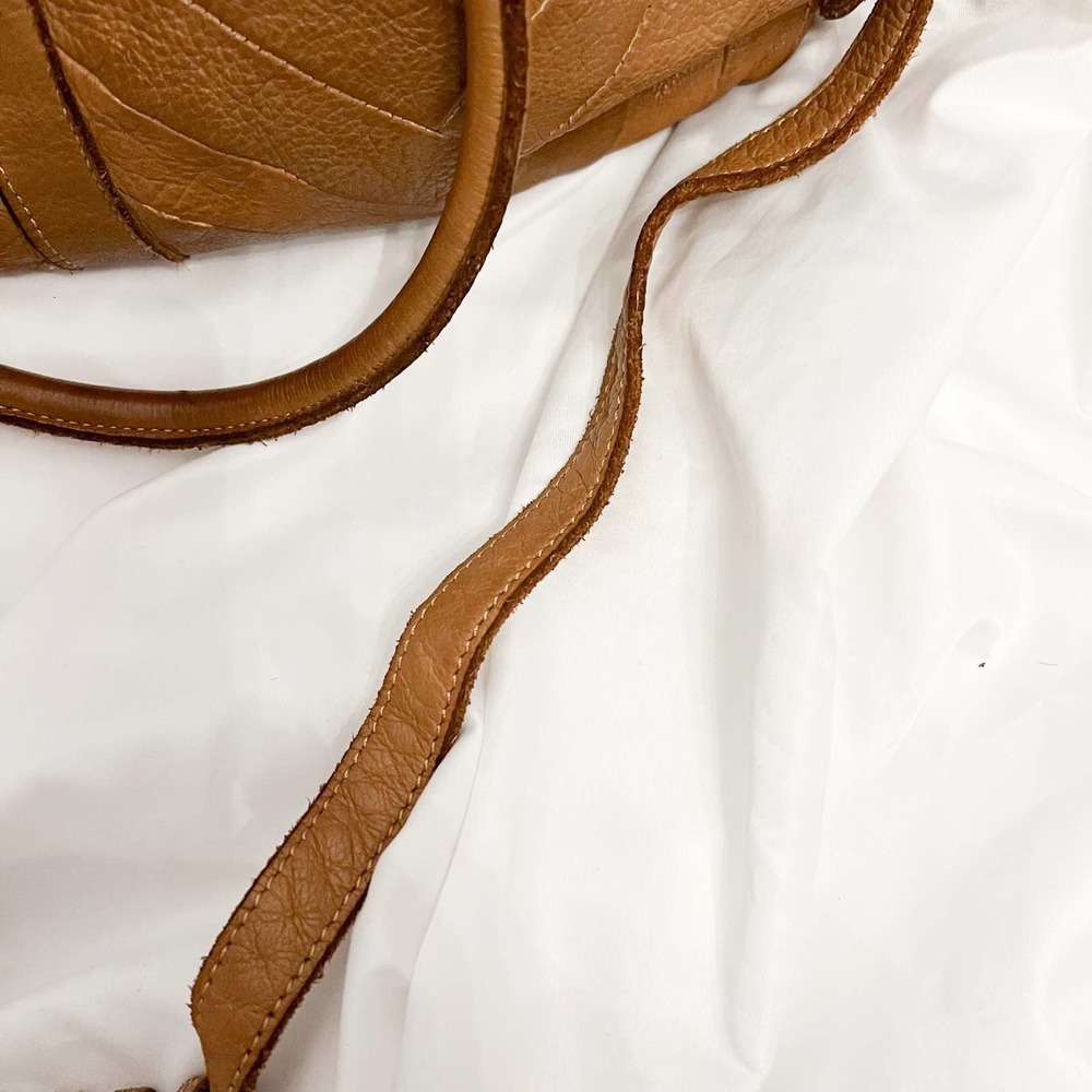 Lucky Brand Y2K Vintage 2000s Chevron Leather Tan Handbag Strap - Picture 14 of 16
